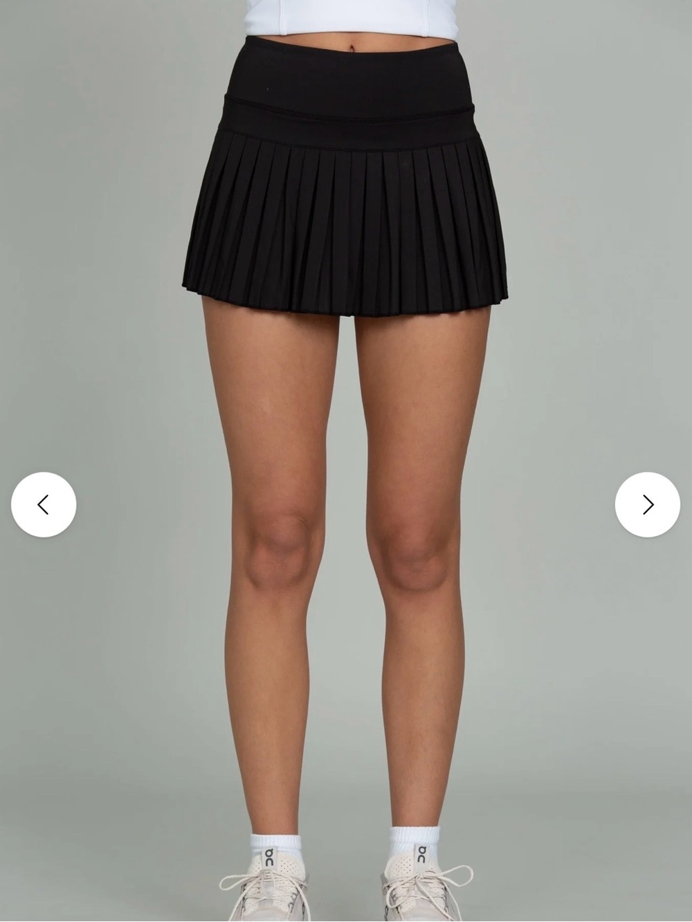 GoldHinge Black Pleated Tennis Skirt - Picture 2 of 6